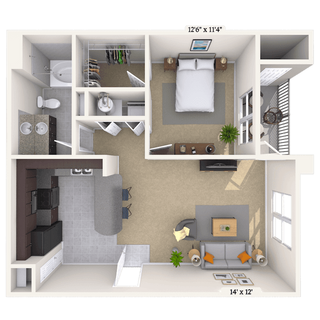 Floorplan image of unit 161089