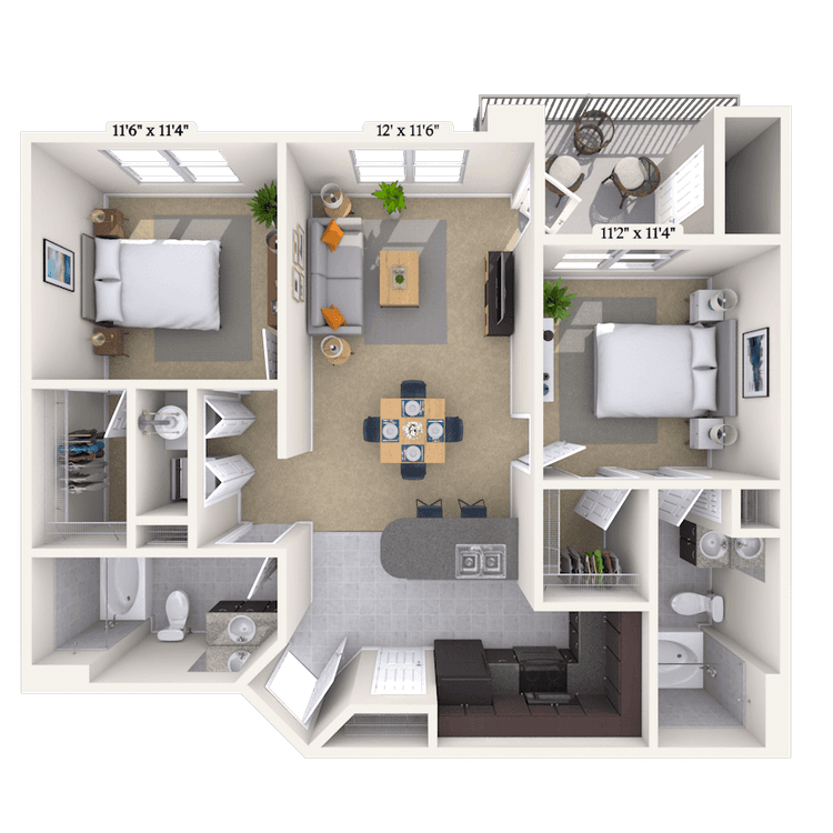 Floorplan image of unit 211101