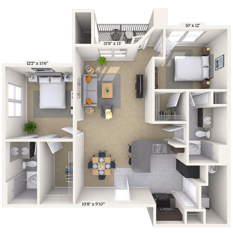 Floorplan image of unit 032013