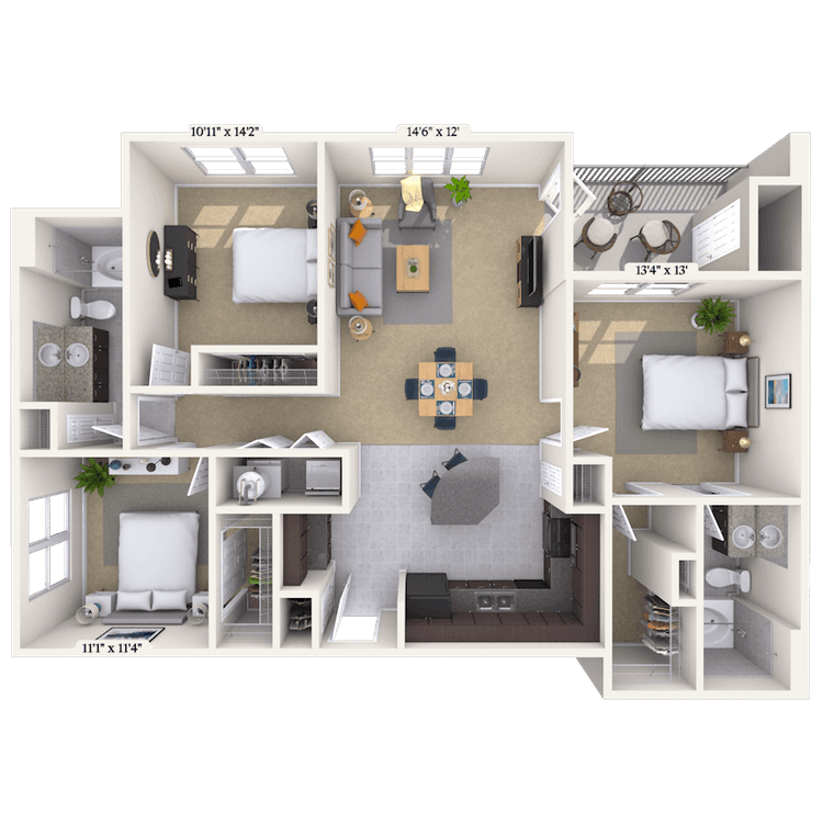 Floorplan image of unit 143067