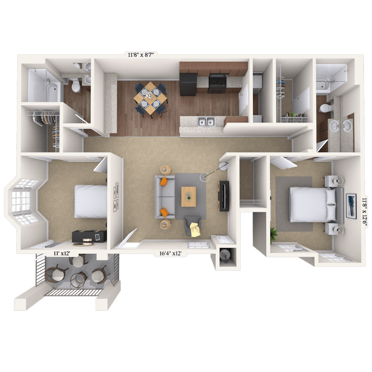 Floorplan image of unit 001119