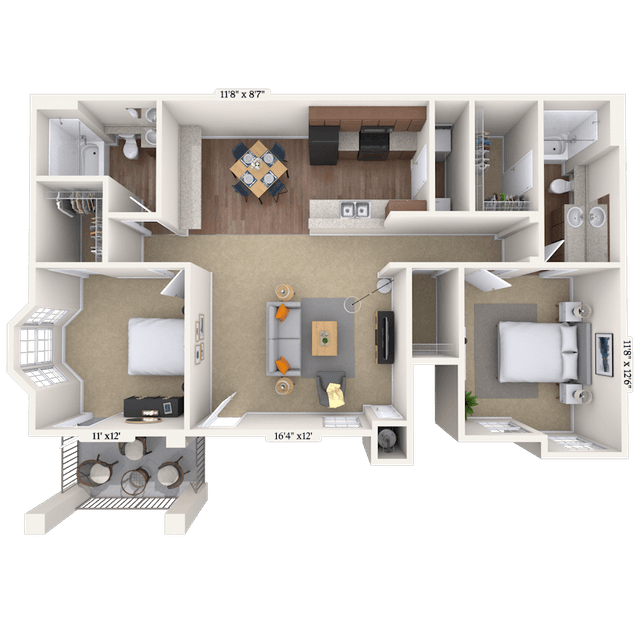 Floorplan image of unit 001171