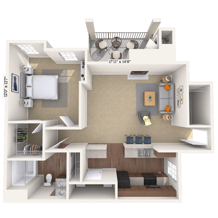 Floorplan image of unit 001187