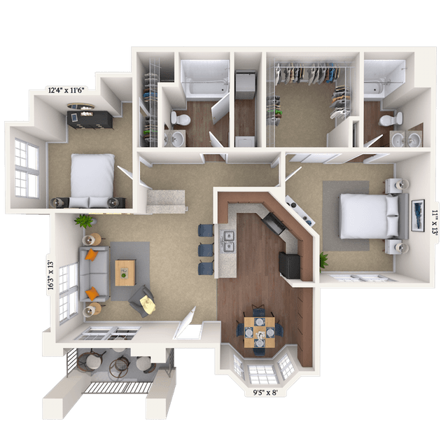 Floorplan image of unit 002047