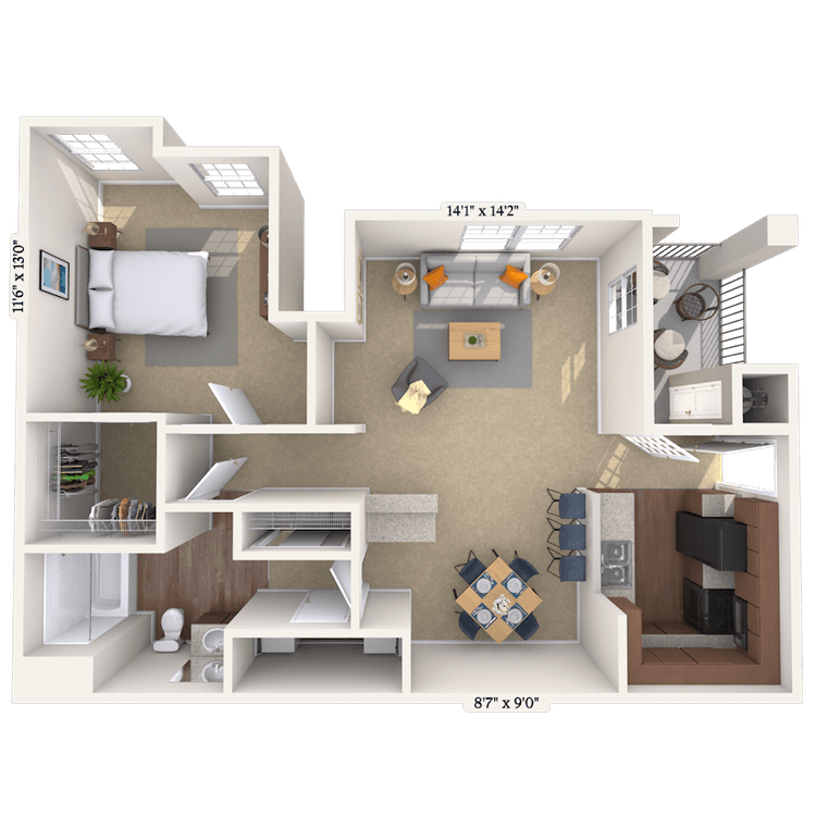 Floorplan image of unit 002064