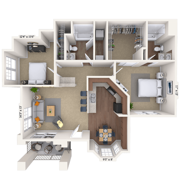 Floorplan image of unit 002159