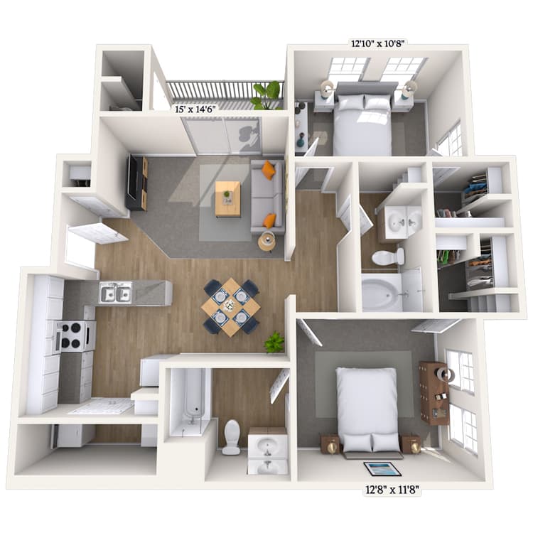 Floorplan image of unit 1141