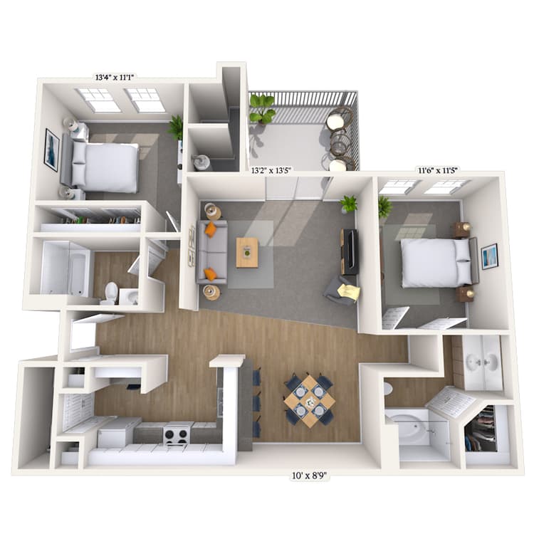 Floorplan image of unit 1262