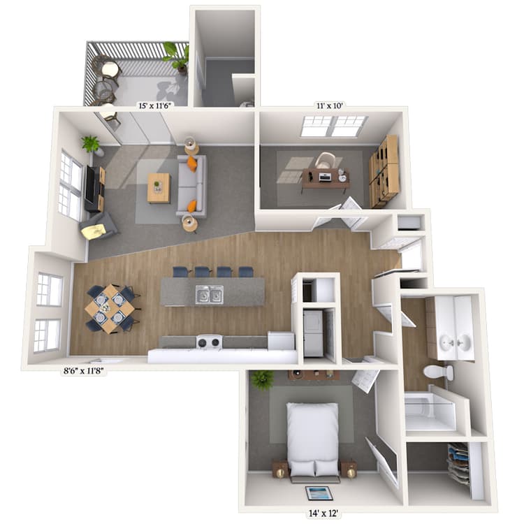Floorplan image of unit 1279