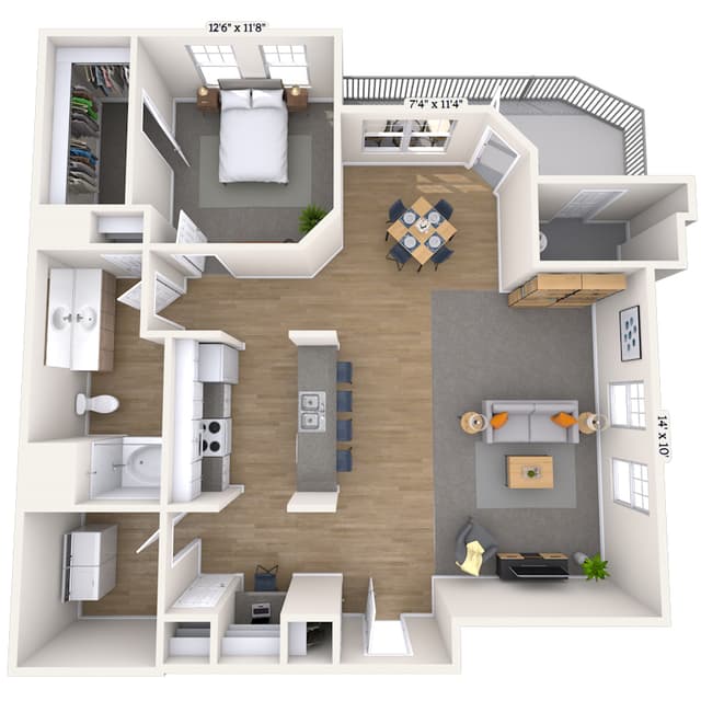 Floorplan image of unit 1310