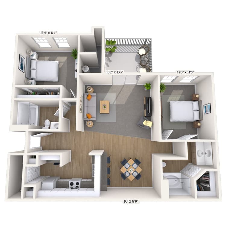 Floorplan image of unit 1320