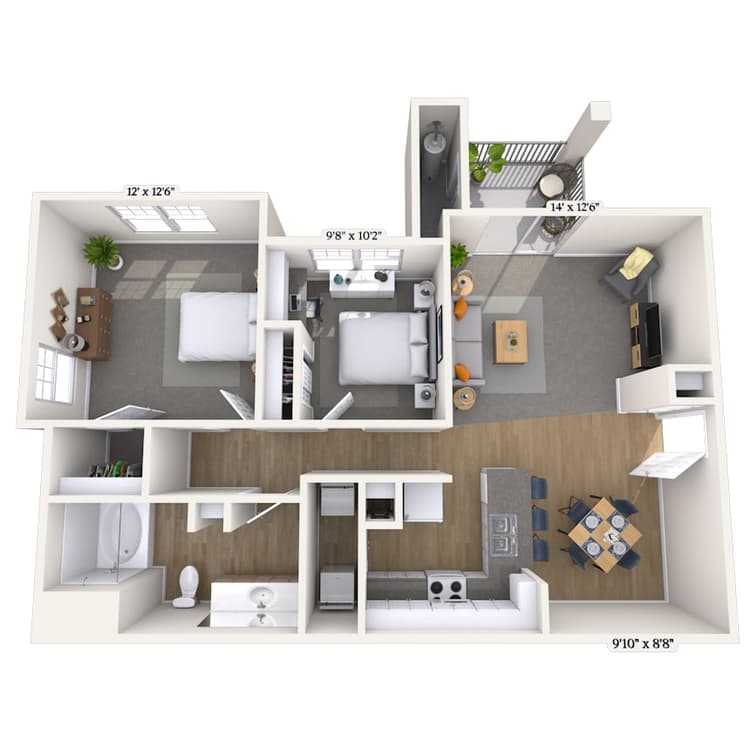 Floorplan image of unit 2141