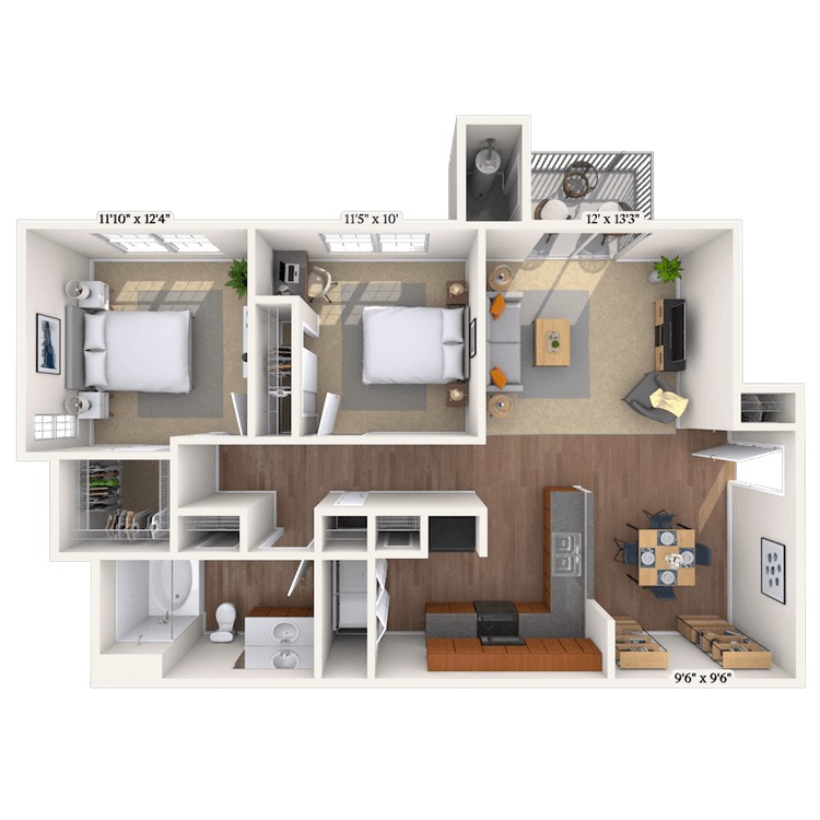 Floorplan image of unit 303073