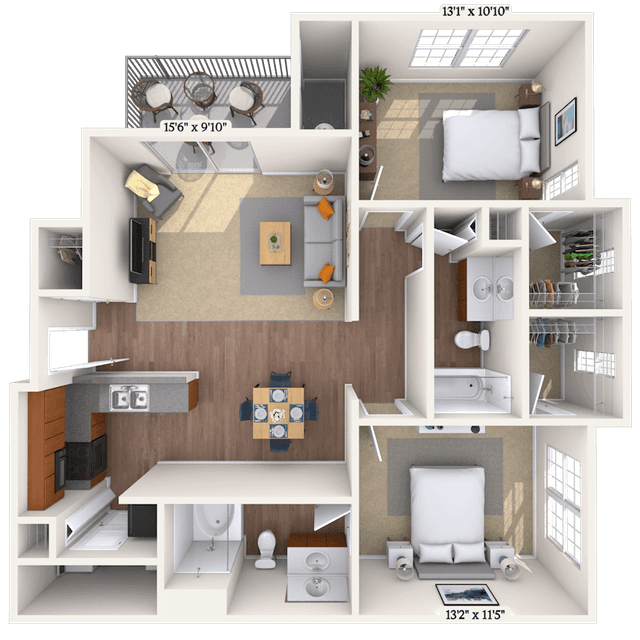Floorplan image of unit 101074