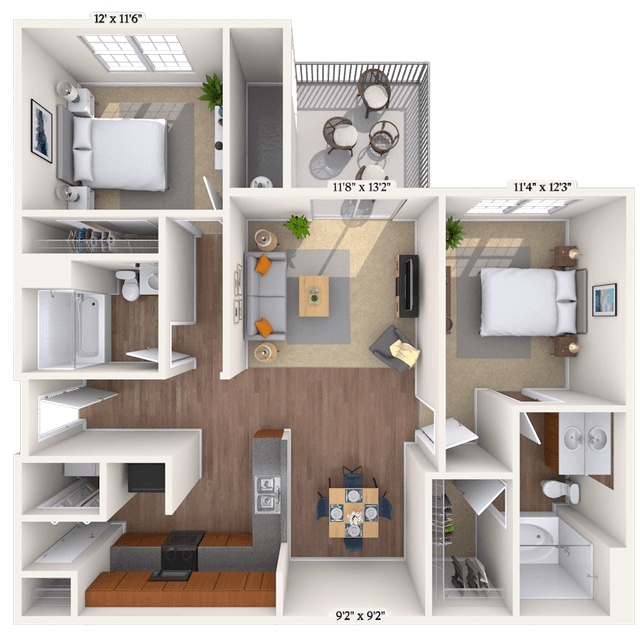 Floorplan image of unit 101076