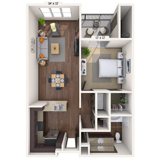 Floorplan image of unit 2116