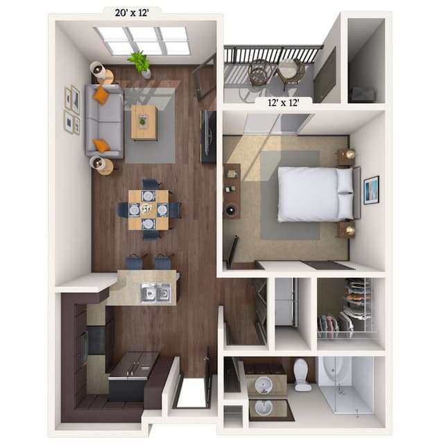 Floorplan image of unit 4023