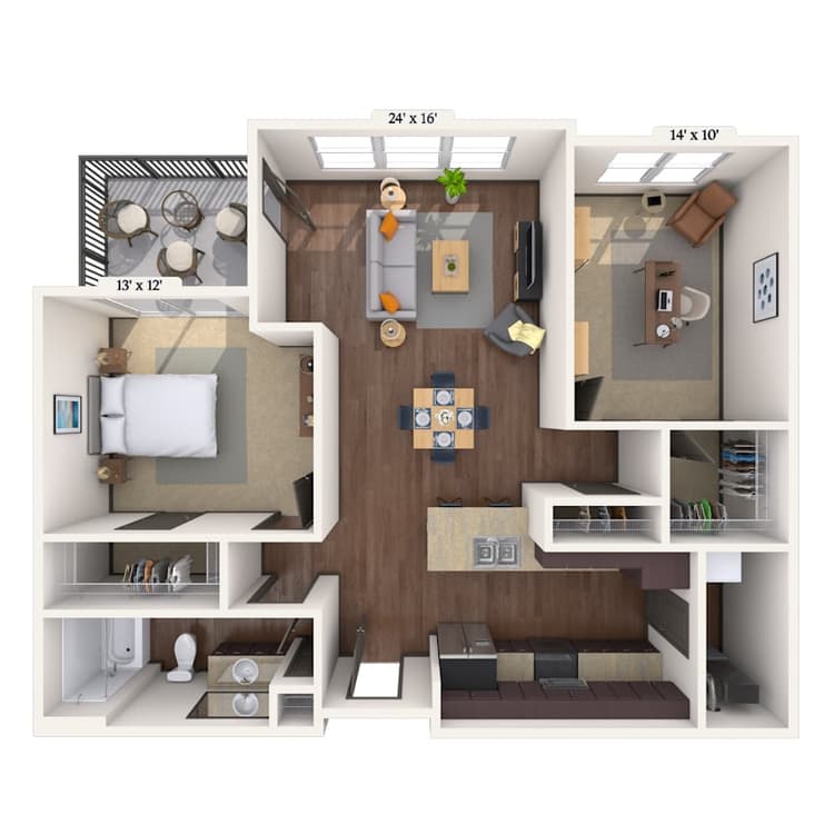 Floorplan image of unit 4035