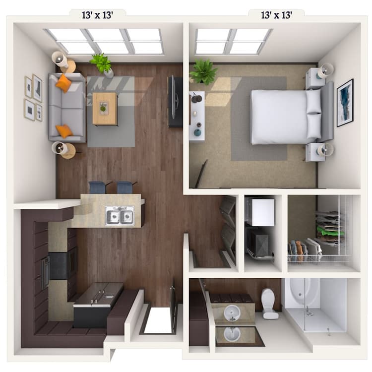 Floorplan image of unit 4063