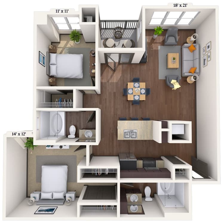 Floorplan image of unit 4079