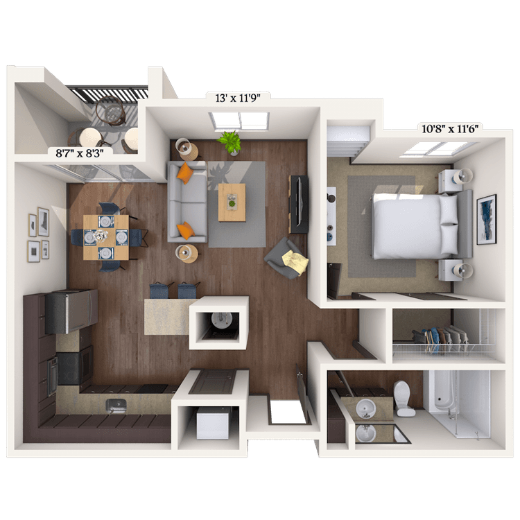 Floorplan image of unit 2071