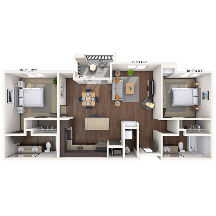 Floorplan image of unit 3080