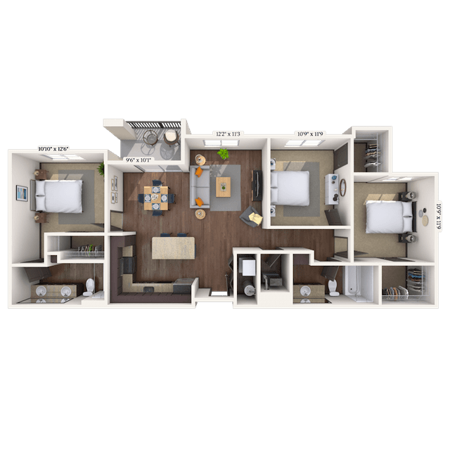 Floorplan image of unit 3085