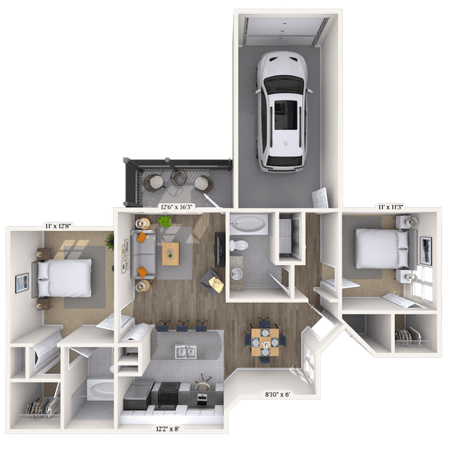 Floorplan image of unit 0113-101