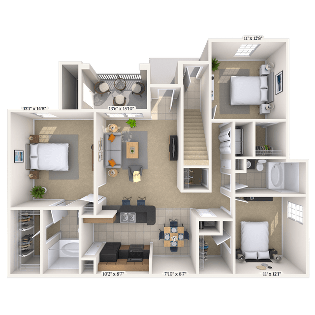 Floorplan image of unit 16208