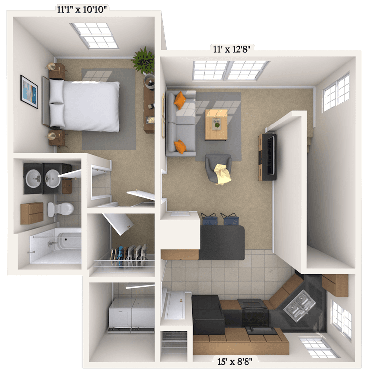 Floorplan image of unit 18201