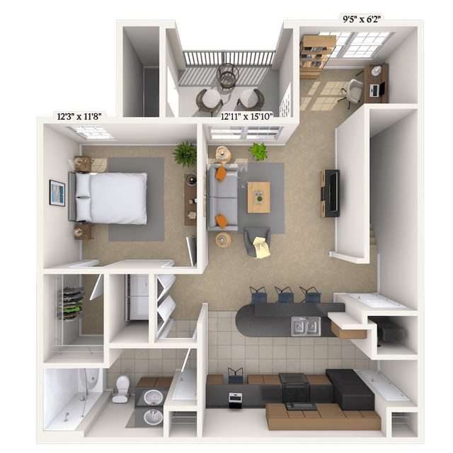 Floorplan image of unit 18204