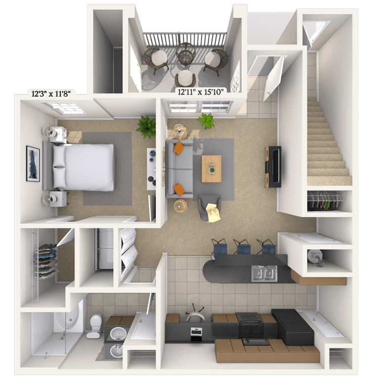 Floorplan image of unit 28104