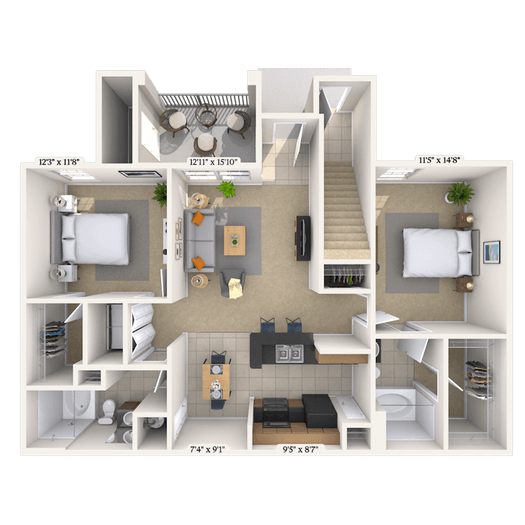 Floorplan image of unit 10106