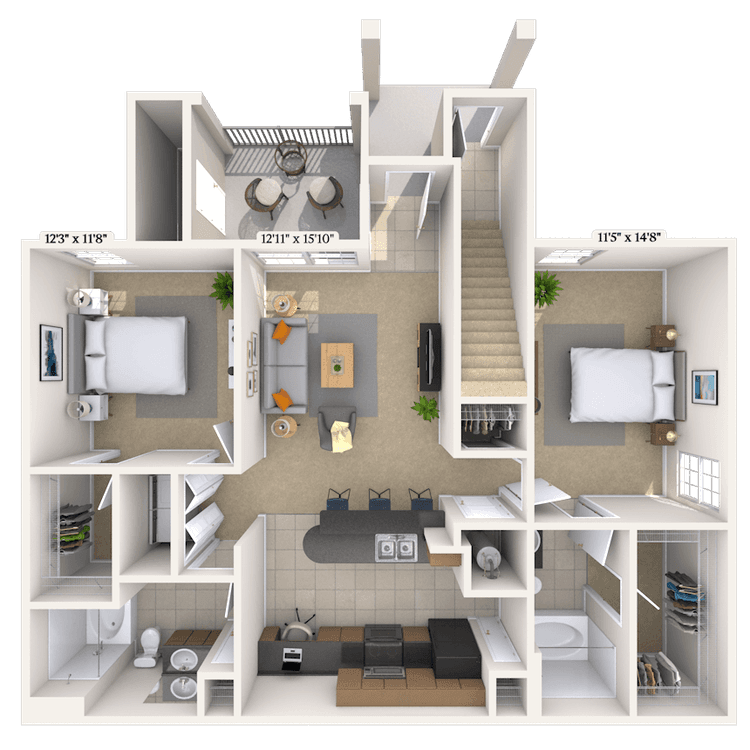 Floorplan image of unit 30103