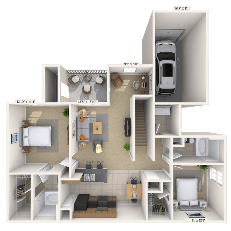 Floorplan image of unit 07205