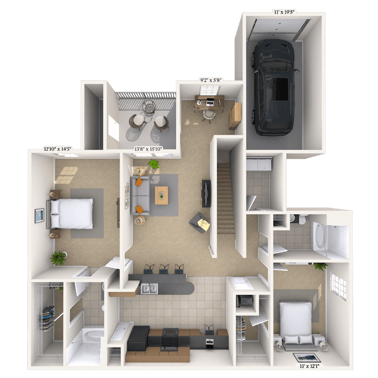 Floorplan image of unit 08203