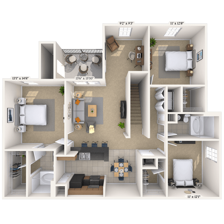 Floorplan image of unit 08208