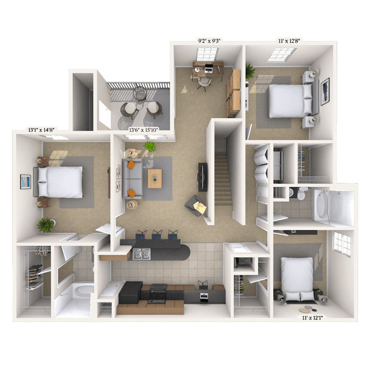 Floorplan image of unit 18202