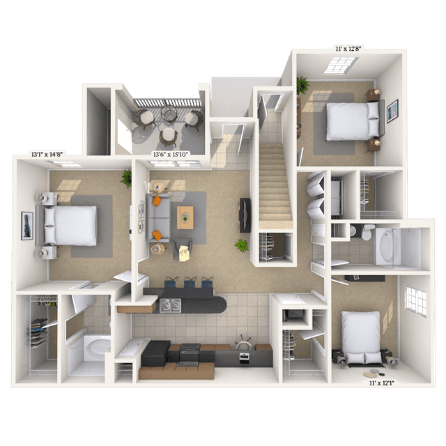 Floorplan image of unit 21102