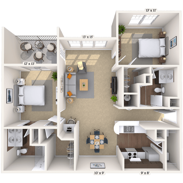 Floorplan image of unit 077103