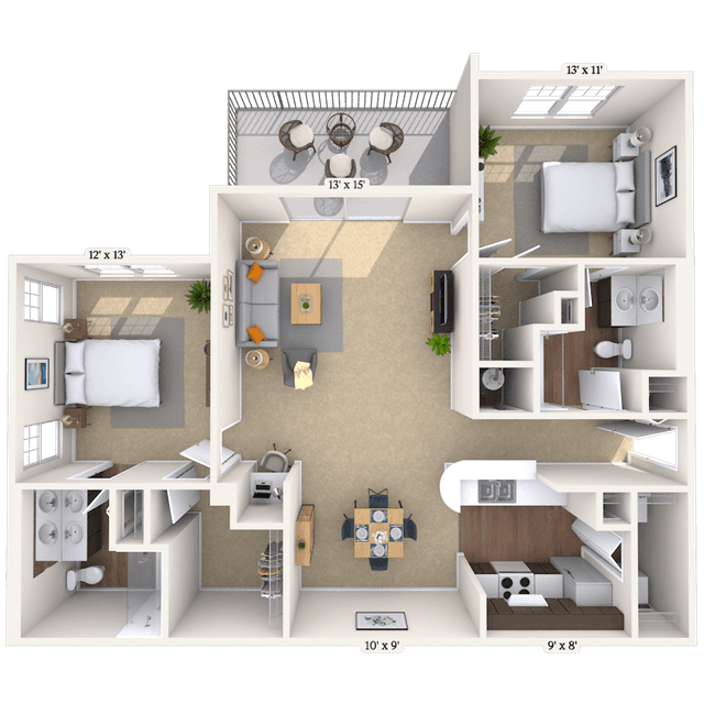 Floorplan image of unit 055301