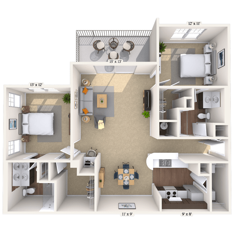 Floorplan image of unit 044201
