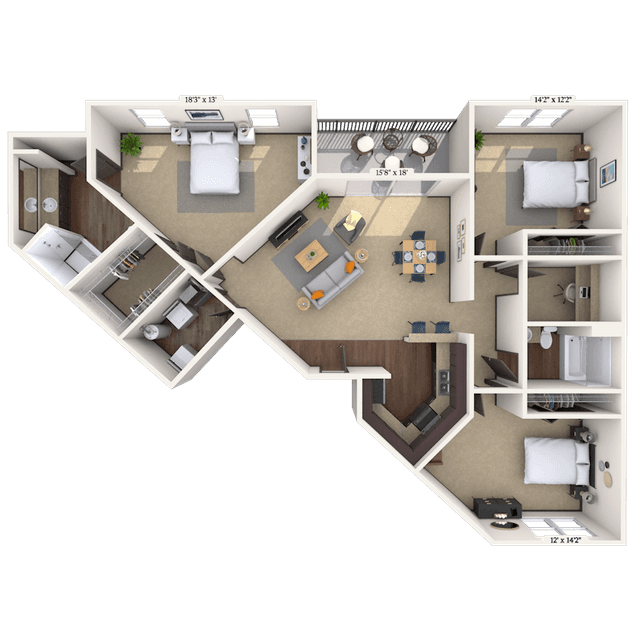 Floorplan image of unit 03314