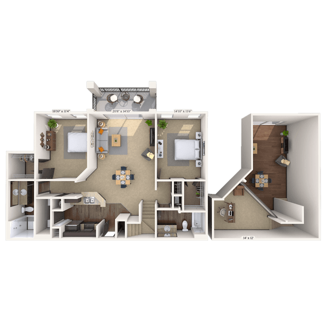 Floorplan image of unit 04430