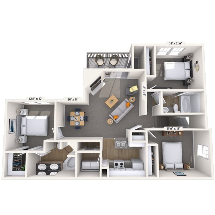 Floorplan image of unit 141402