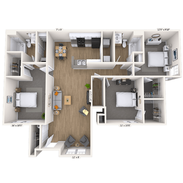 Floorplan image of unit 11-12