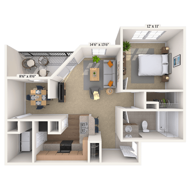 Floorplan image of unit 08825