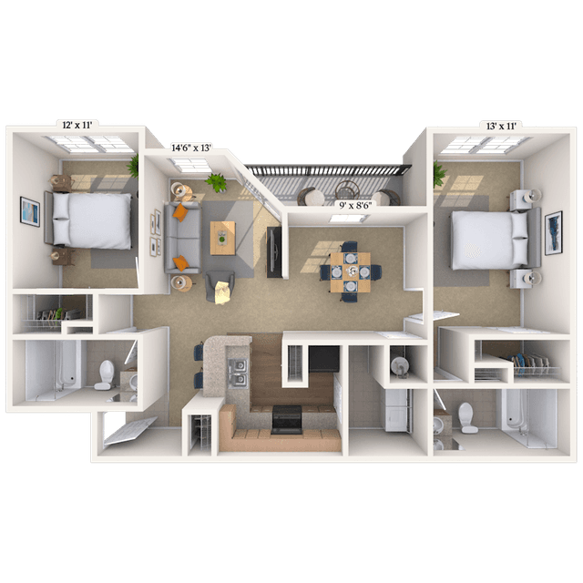Floorplan image of unit 08832