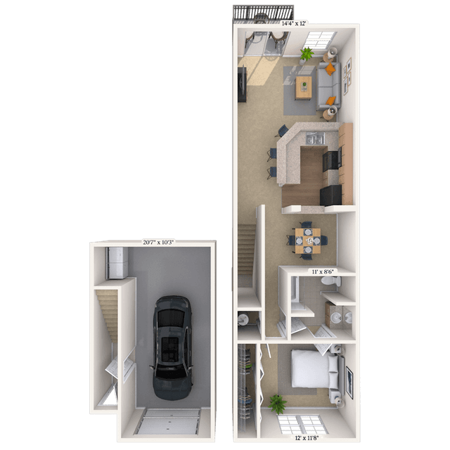 Floorplan image of unit 212106