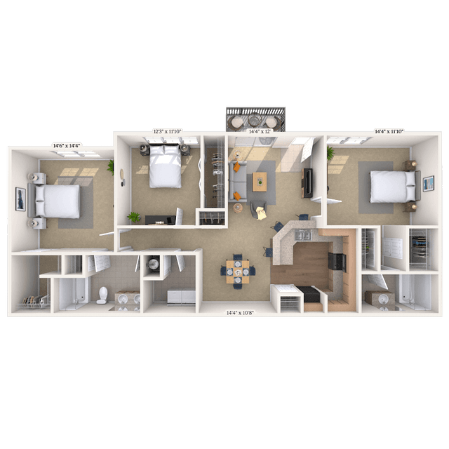 Floorplan image of unit 252502